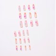 thumbnail image 3 of Prensa de uñas postizas JAMW 24 piezas color rosa nude mate con patrón de flores, 3 of 5