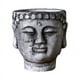 thumbnail image 4 of Maceta de cemento con forma de cabeza de Buda, soporte novedoso para brochas de maquillaje, adorno para plantas Gris de piedra, 4 of 9