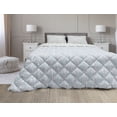 thumbnail image 1 of Marble Print Down Alternative Comforter, Grungy Rounds in Natural Ornaments Geometric Weathered Stains, Microfiber Quilt for All Season, 5 Sizes, Pale Taupe and Purpleblue, by Ambesonne, 1 of 3