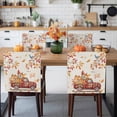 thumbnail image 3 of Thanksgiving Chair Covers Set of 8 Hello Fall Truck Pumpkin Maple Leaf Linen Chair Back Covers Stretch Removable Washable Slipcovers Protector for Dining Room Kitchen Party Decor, 3 of 5
