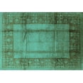 thumbnail image 1 of Ahgly Company Indoor Rectangle Oriental Turquoise Blue Industrial Area Rugs, 4' x 6', 1 of 4