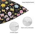 thumbnail image 3 of Fuzoiu Flower Butterfly Print Square Pillow Cover,Hidden Zipper Design,Luxury Square Pillow Case, Throw Pillow,Couch Cushion-20"x20", 3 of 7