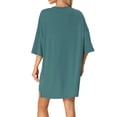 thumbnail image 3 of INSPIRE CHIC Women's Oversized Lounge Set Workout Sweatsuits T-Shirt with Biker Shorts Outfits Sets 2XL Lake Green, 3 of 6