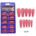 thumbnail image 1 of Uñas postizas, uñas postizas, regalos para mujeres, 100 piezas de uñas postizas mate, parches largos para decoración de uñas, caja de uñas completamente esmeriladas, uñas postizas, 1 of 2