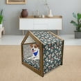 thumbnail image 3 of Romantic Pet House, Raccoon with I Love You Heart Kisses Birthday Celebration Graphic, Outdoor & Indoor Portable Dog Kennel with Pillow and Cover, 5 Sizes, Multicolor, by Ambesonne, 3 of 5