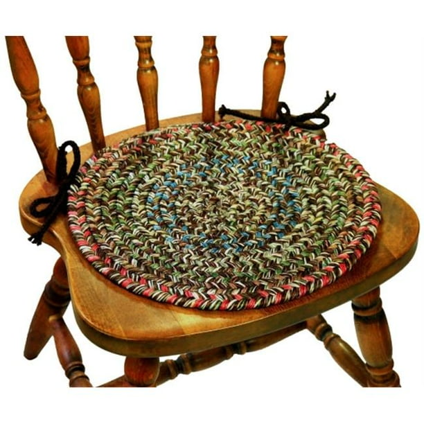 Rhody Rug SO35A015X0154 Sophia Multi Braided Chair Pads, Brown Set