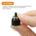 thumbnail image 4 of 5 Pack M4x0.7x7.37mm Computer Case Thumbscrews, Knurled Head Spring Screw, Black, 4 of 6