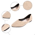thumbnail image 6 of Pandaie Women's Flats Shoes Comfortable Suede Pointed Toe Slip on Ballet Dress Shoes Business Casual Work Walking Driving Penny Loafers Beige Size 8, 6 of 7