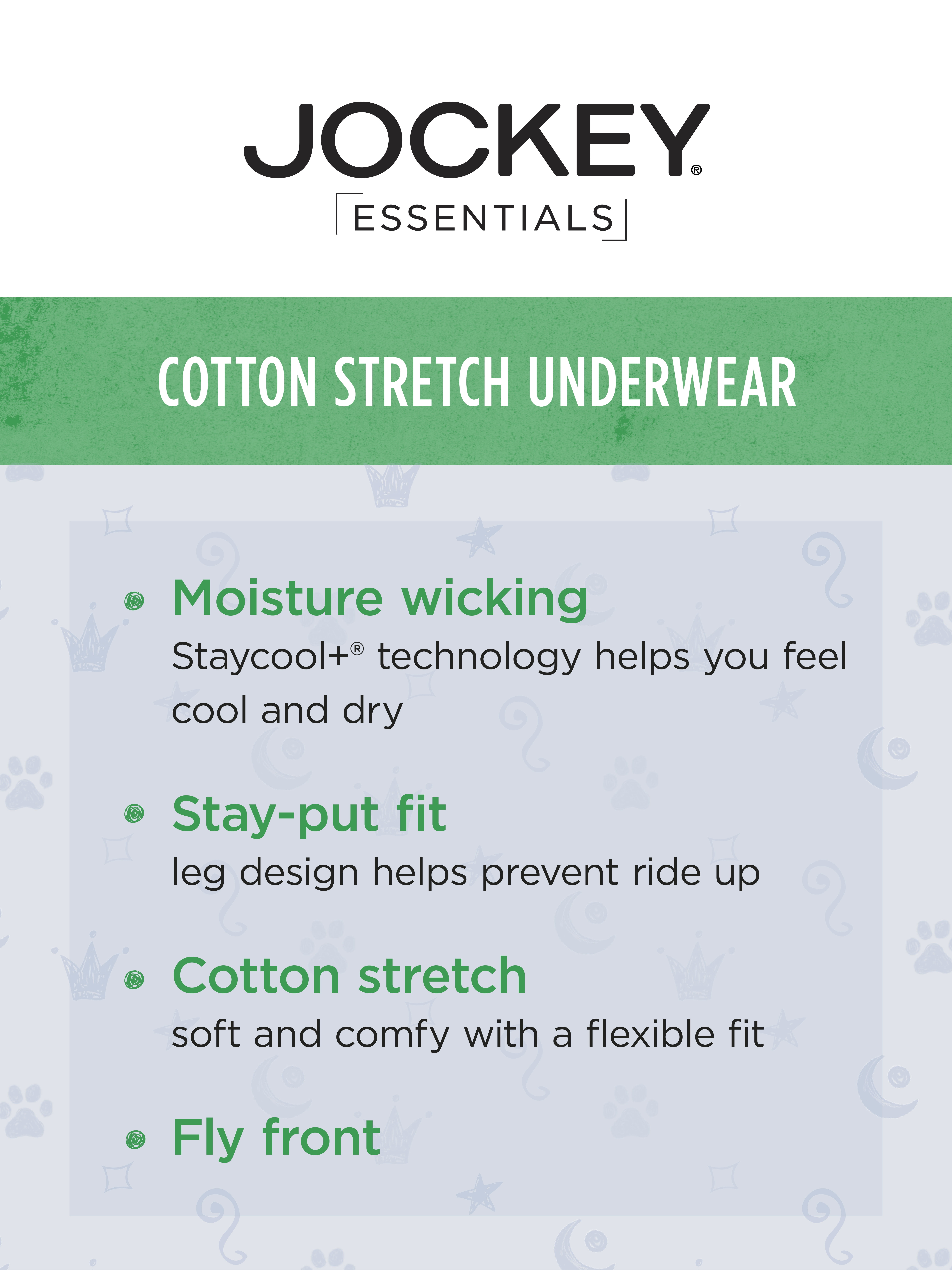 Jockey Essentials Boys’ Cotton Boxer Brief - 3 pack, Sizes S-XL (6-20)