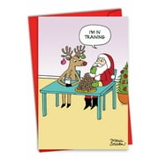 1 Funny Christmas Card with Envelope - Cookie Training C3416XSG