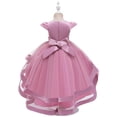 thumbnail image 2 of Vestido de fiesta para niñas, de tul, de princesa, con tutú y encaje, para boda, de noche, rosa, de 4 a 5 años, 2 of 5