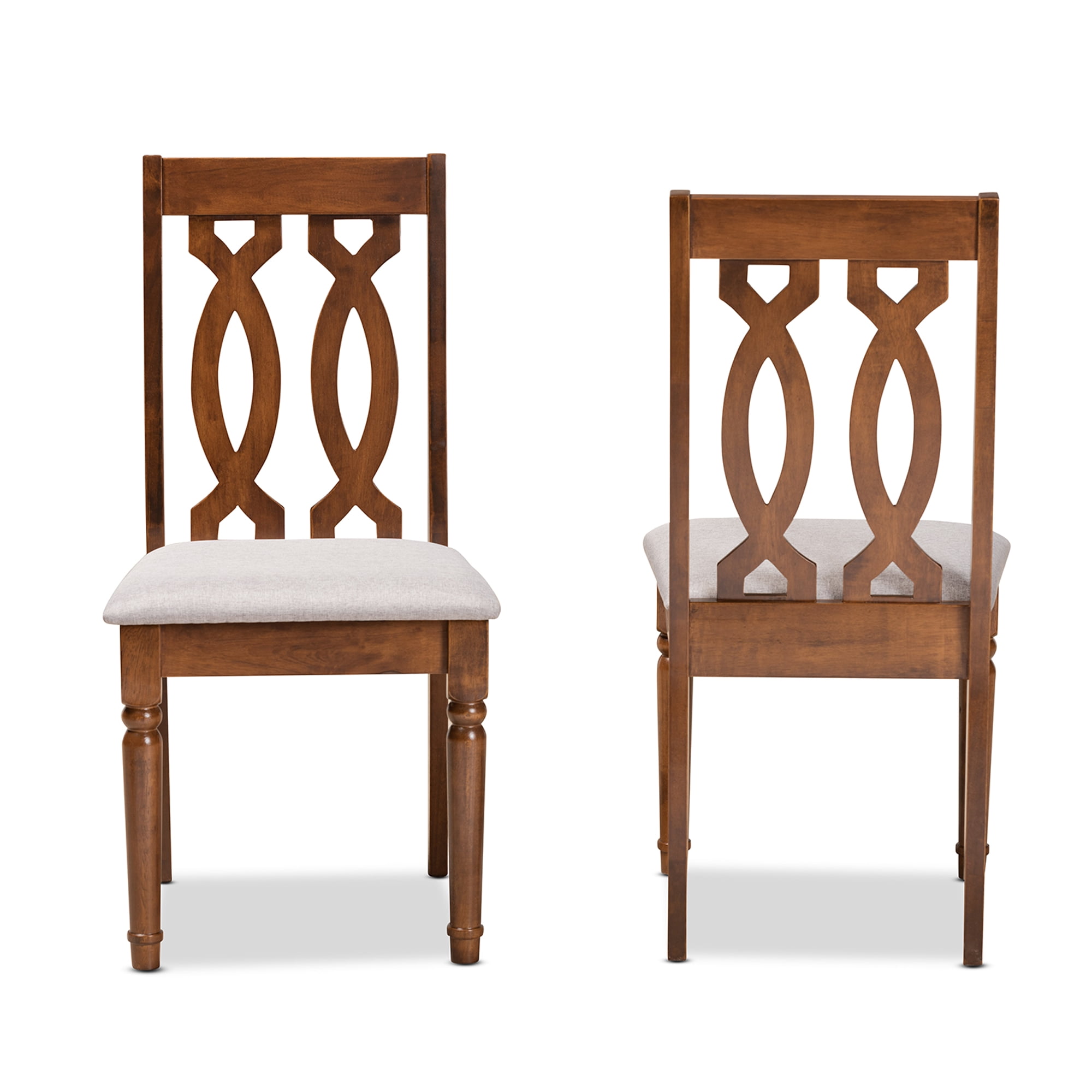 Baxton Studio Cherese Dining Chair, Set of 2, Grey