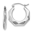 thumbnail image 1 of 14k White Gold Hoop Earrings, 1 of 7