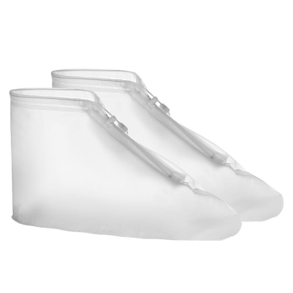 1 Pair Reusable Rain Covers for Shoes with Zipper Size 43 44 Outdoor Shoe Protectors Overshoe Boots Galoshes