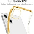 thumbnail image 4 of Compatible with iPhone 13 Case 6.1" (2021) Clear Slim Shockproof Silicone Protective Phone Cases Non-Yellowing Flexible TPU Thin Cover Fit - Gold, 4 of 7