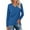 Blue, variant on Herrnalise Womens Tops Solid V-Neck Long Sleeve Top Gifts for Women