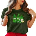 thumbnail image 1 of LSLJS Col Rond Imprimé Trèfle de Saint Patrick Manches Courtes Décontracté Ample Manches Courtes Col Rond Haut/chemise, Cadeaux pour Femmes, 1 of 3