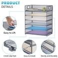 thumbnail image 4 of Organizador de papel Marbrasse, bandeja para cartas, 6 niveles, malla, gris, 4 of 6