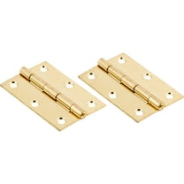 National Hardware - V518 3" Hinge NRP 2/pk - Polished Brass
