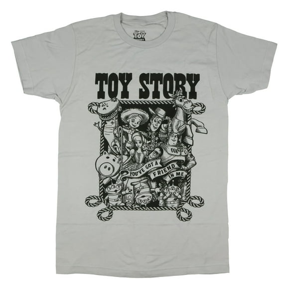 Toy Story Shirt Mens You Got A Friend In Me Group Photo Adult Graphic Tee