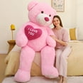 thumbnail image 4 of MorisMos Pink Giant Teddy Bear 6ft Stuffed Animal "I Love You" Red Heart Jumbo Human Size Teddy Bear, 4 of 8