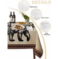 thumbnail image 2 of Brown Black Bear Table Cloth, Farmhouse Cabin Forest Vintage Waterproof Tablecloth for Rectangle Tables, Reusable Washable Fabric Table Cover for Restaurant Kitchen Dining Tables 54"x108", 2 of 6