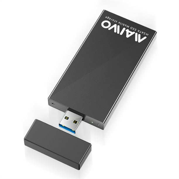Caja Maiwo USB 3.0 a MSATA SSD Cateissary Carcasa de aleación de aluminio con indicador LED