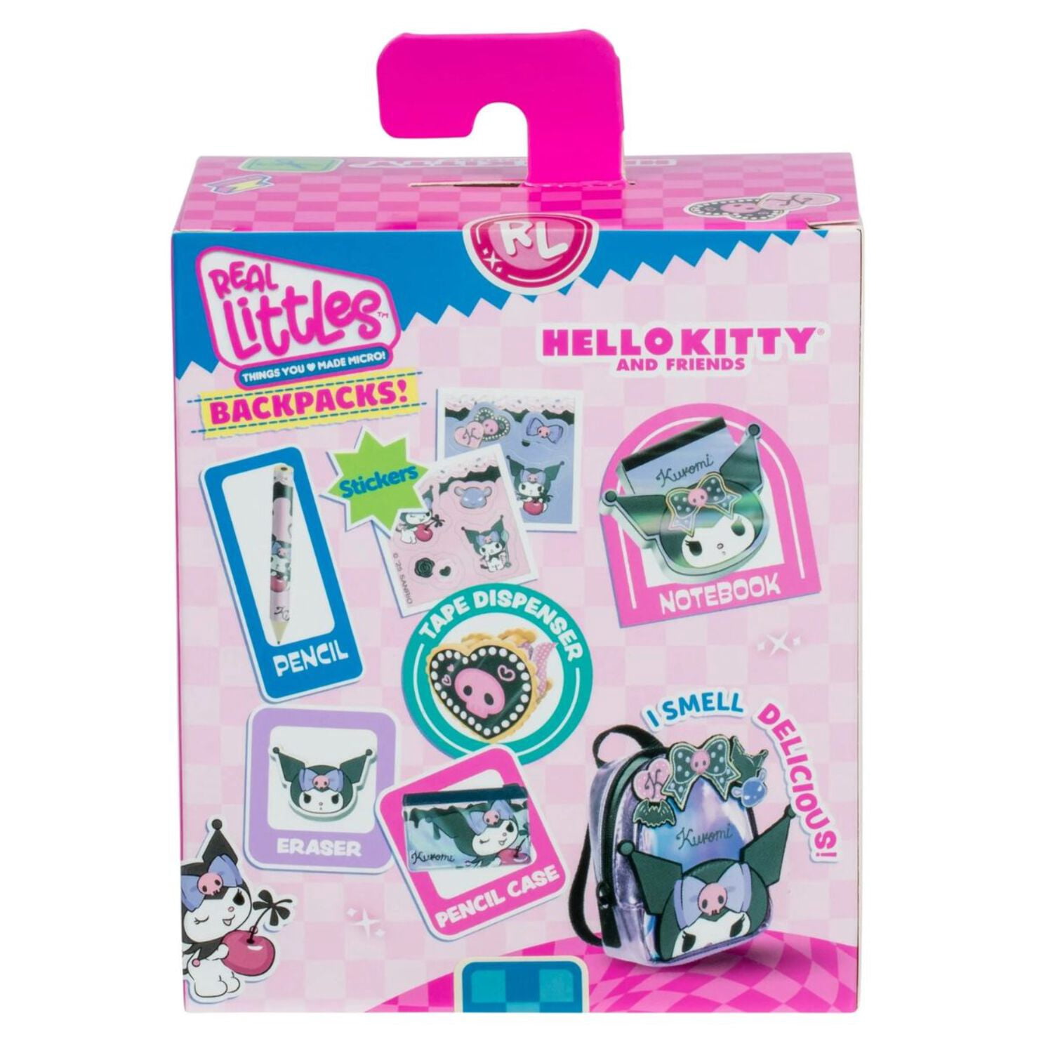 Real Littles Hello Kitty® and Friends Scented Backpacks, 6 Mini Stationery, Ages 6+ - Kuromi