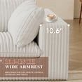 thumbnail image 6 of QuzyAor 78 Inch Oversized Boneless Loveseat Sofa, Plush Deep Seat Corduroy Cloud Sleeper Couch, Easy No Assembly Living Room Furniture, White, 6 of 8