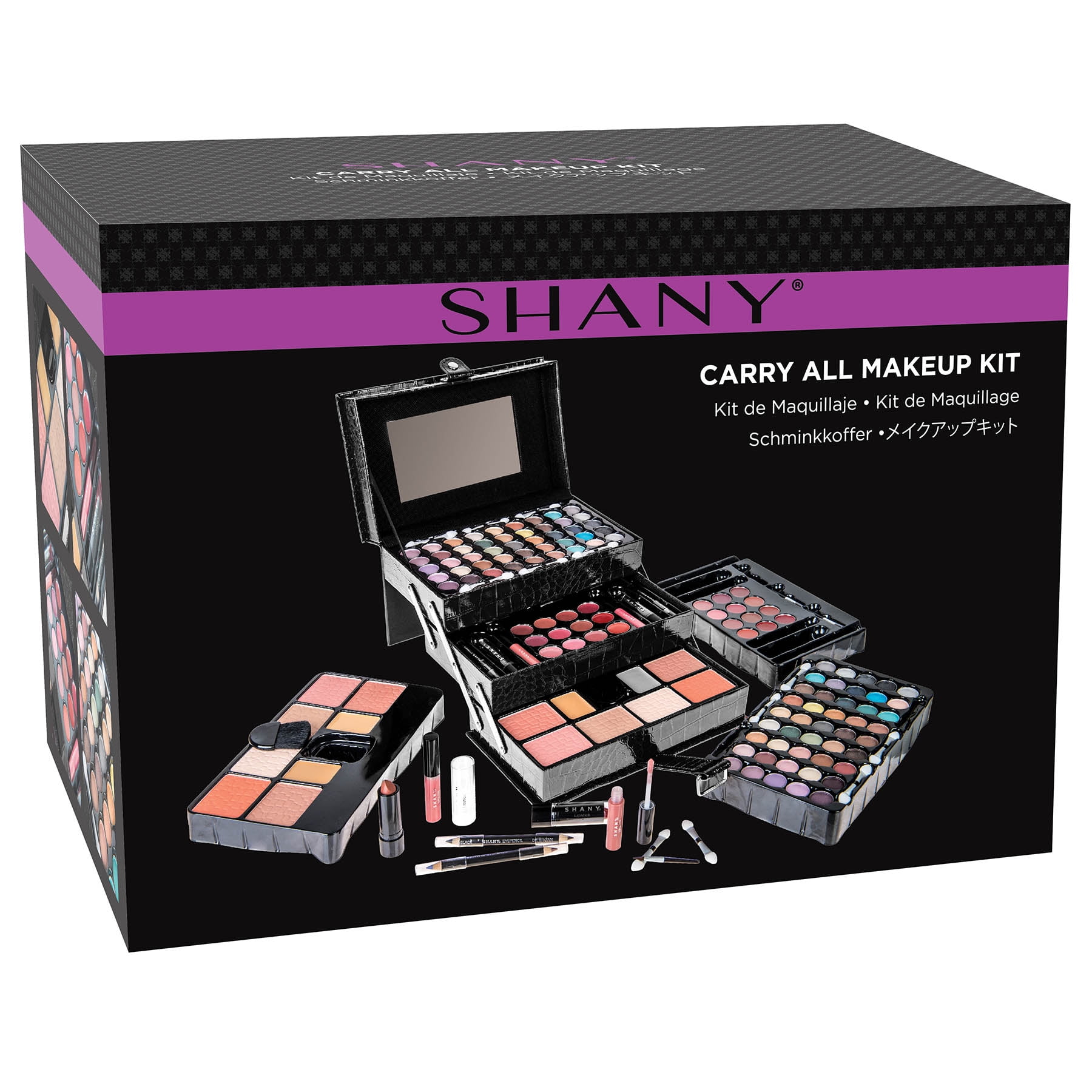 SHANY All In One Makeup Kit (Eyeshadow, Blushes, Powder, Lipstick & More)  Holiday Exclusive - BLACK 