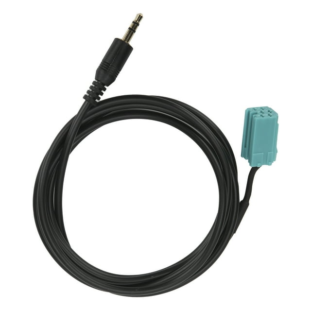 Cable de Audio Aux, Cable de Entrada Aux Negro ABS Drable Para Auto
