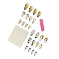 thumbnail image 5 of Colorfull Flowers Press on Nails,Medium Almond Fake Nails,Acrylic Glossy Glue on Nails,Removable Winter Spring Xmas False Nails for Girls Valentine Easter Holiday Daily Appointment Wear 24pcs, 5 of 5