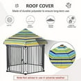 thumbnail image 5 of Pawhut Heavy-duty Pet Playpen Kennel with Door & Removable Cover 6 Panels for Small & Medium Sized Dogs for Indoor &Outdoor Use, Black, 5 of 9