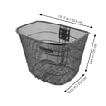 thumbnail image 3 of PBPBOX Black Metal Detachable Bike Basket Rear Handlebar Basket with Strong Load Bearing Capacity, 3 of 5