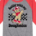 thumbnail image 3 of Instant Message - Rollin With My Doughmies - Toddler & Youth Raglan Graphic T-Shirt, 3 of 7