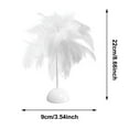 thumbnail image 2 of Lamp Metal Table Lamp LED Decorative Ostrich Feather Atmosphere Night Lights Bedside Lamps for Home Party Wedding Decoration Gifts for Dad Mom Wife Girlfriend Girls(White), 2 of 5