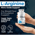thumbnail image 3 of HALLUSA NATURAL L-Arginine Nitric Oxide Supplement for Heart & Athletic Health 60 Capsules, 3 of 10