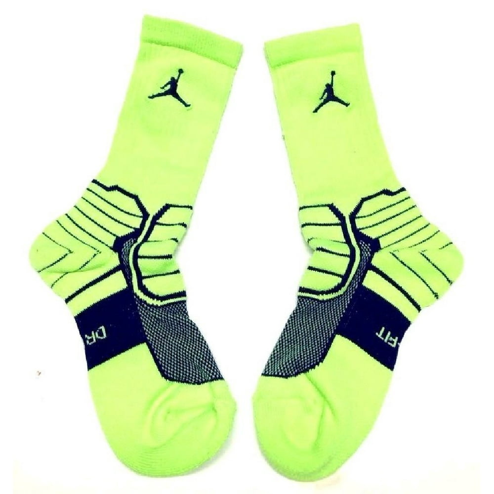 Nike Nike Jordan JUMPMAN Advance Crew Socks , Large, Neon/Purple
