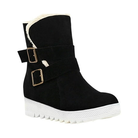 

Fesfesfes Ankle Boots For Women Snow And Winter Round Toe Fashion Warm Furry Short Large Size Women s 35(US:4.5)