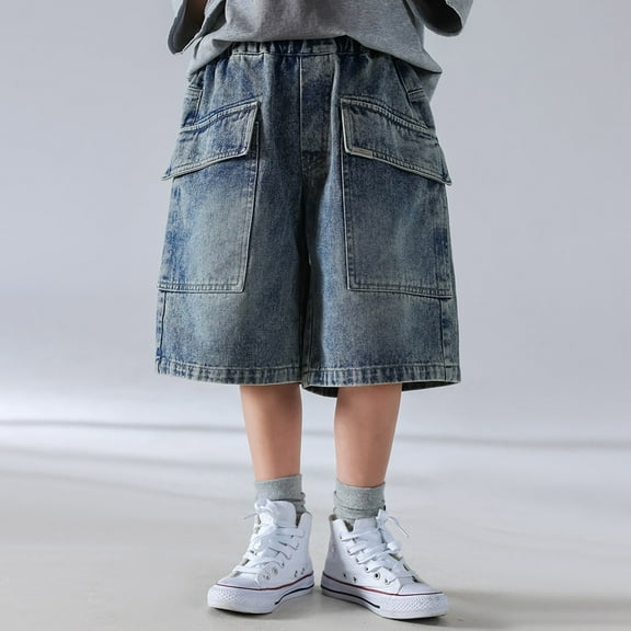 Boys Jean Shorts Fashion Half Pants Cargo Jean Shorts Boys' Fashion Toddler 4T Boy Clothes