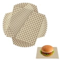 thumbnail image 1 of Uxcell 200 Pcs Hojas de Papel encerado para Alimentos, 8.7 x 8.7 Pulgadas, Papel para Envolver a Prueba de Grasa, Forros de Cesta de Alimentos a Cuadros para Sándwiches y Hamburguesas, Marrón, 1 of 7