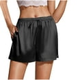 thumbnail image 2 of Simua Women's Silk Satin Pajama Shorts Soft Casual Sleep Shorts Summer Lounge Sleep Pj Short with Pockets, 2 of 5