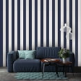 thumbnail image 2 of Tempaper Mini Stripe Navy Peel and Stick Wallpaper Border, 4.1" x 20', 2 of 2