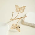 thumbnail image 4 of Adjustable Opening Women’s Arm Cuff Bracelet Punk Starfish Charm Geometric Iron Jewelry Gold Tone, 4 of 15