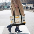 thumbnail image 4 of FORMRS Canvas Laptop Tote Bag for Women with 15.6" Computer Compartments Shoulder Handbag, Cute Cartoon Cat, 4 of 7