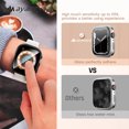 thumbnail image 4 of Case with Screen Protector for Apple Watch Series 9/8/7 41mm AYAMAYA Waterproof Shockproof Case with Tempered Glass - Electroplate Gold, 4 of 6