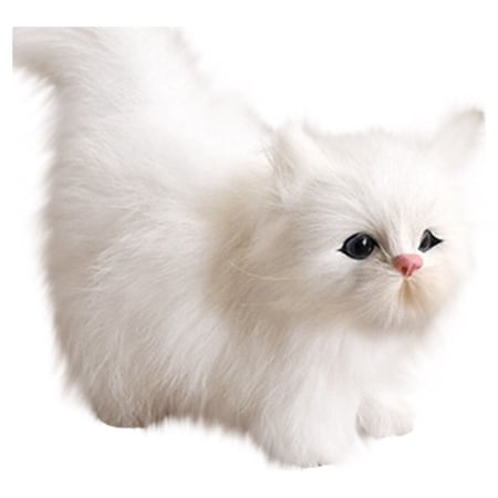 LQCrafK Stuffed Animal Cats Plush Cat Lifelike Kitten That Look Real Kitty Stuffed Toys Simulation Toys Cat Gifts for Kids Birthday Christmas C