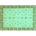 thumbnail image 1 of Ahgly Company Indoor Rectangle Oriental Turquoise Blue Modern Area Rugs, 8' x 12', 1 of 4