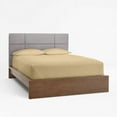 thumbnail image 4 of Fitted Sheet Only - Queen XL Size, Taupe Color 300-Thread-Count Egyptian Cotton 10-inch Deep Pockets 1-PC Bottom Fitted Sheet, 4 of 7