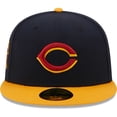 thumbnail image 2 of Men's New Era Navy/Gold Cincinnati Reds Primary Logo 59FIFTY Fitted Hat, 2 of 6